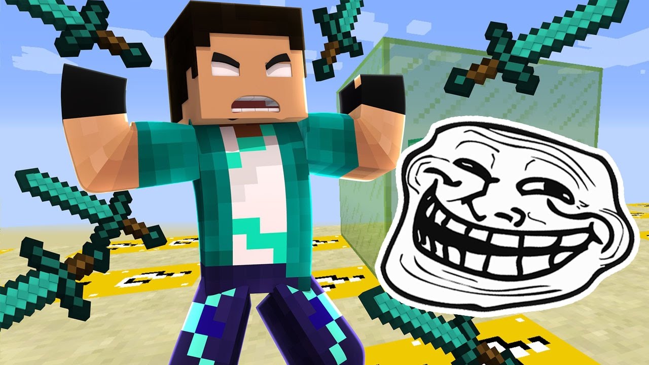CUBÃO LUCKY BLOCK : TROLL DA SUPER FORÇA !!! (MINECRAFT TROLL)