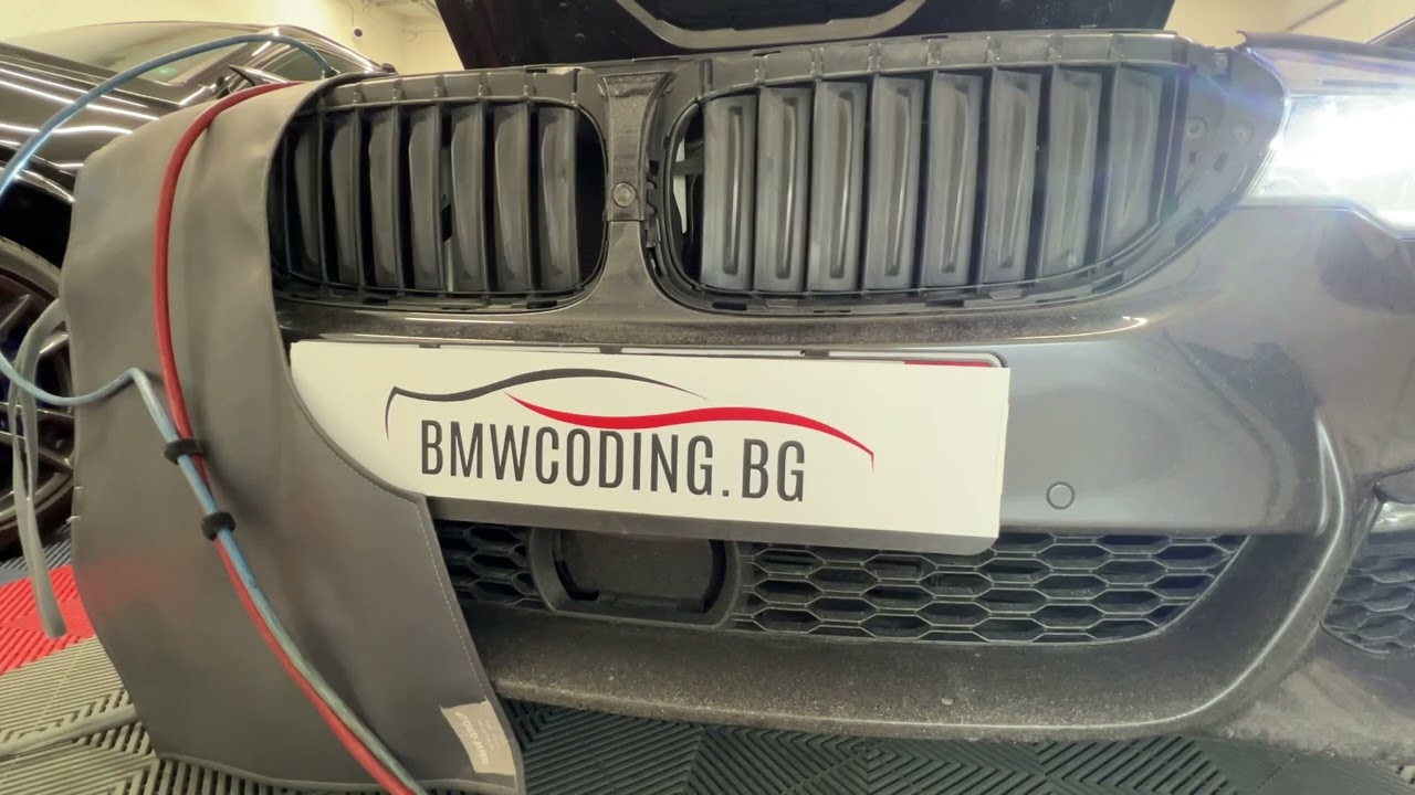 BMW 5 Series G30 2017 front grille flaps fixed