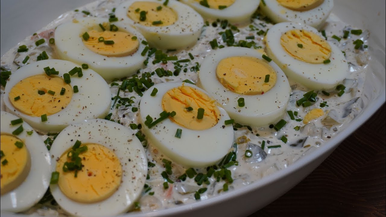 JAJKA W SOSIE SAŁATKOWYM NA WIELKANOC