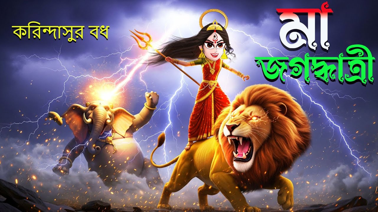 Jagaddhatri Pujo 2025 | জগদ্ধাত্রী রূপে মা দুর্গার মহাযুদ্ধ  Mahishasur Returns | BubbleToons Bangla