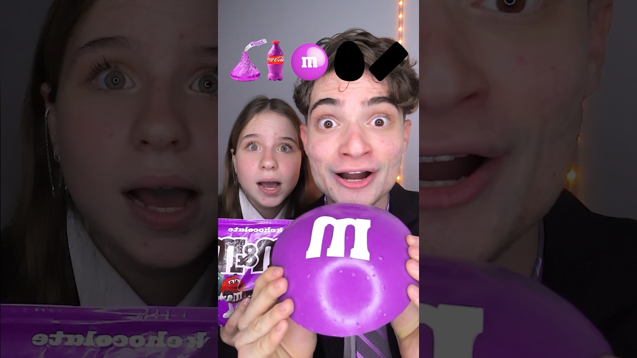Giant Purple Chocolates ASMR With My Sister! 🤤