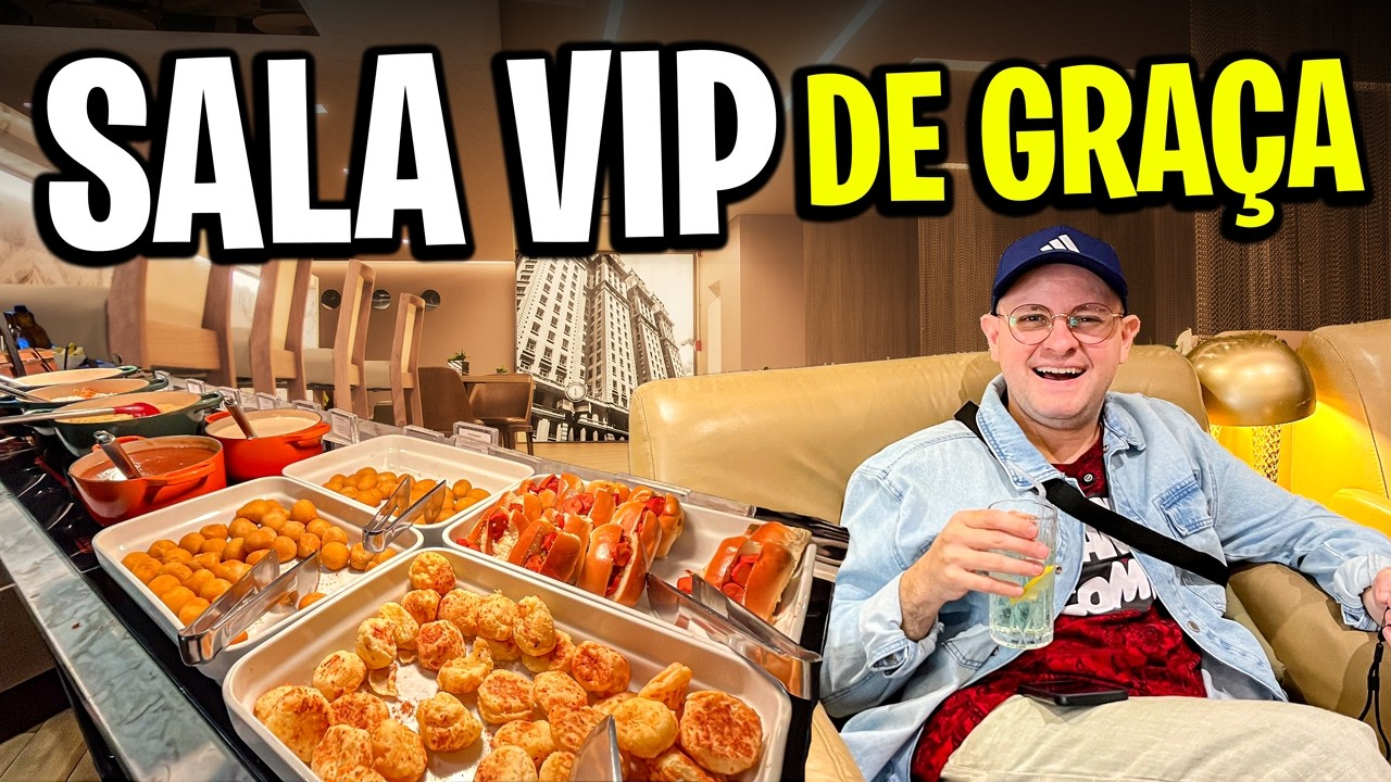 Entramos Pela Primeira Vez Numa Sala VIP (E DE GRAÇA!) no Aeroporto de Guarulhos
