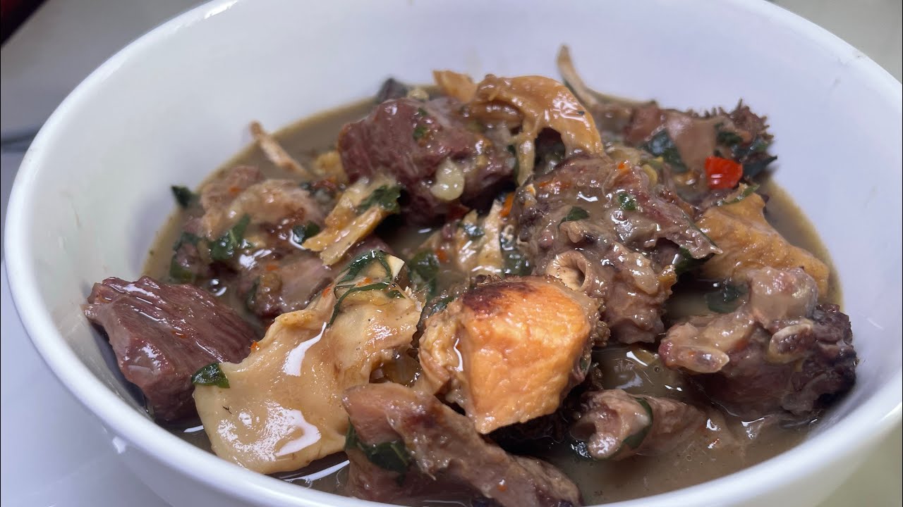 Как приготовить белый суп / Нигерийский Офе Нсала с козьим мясом #нигерийскаякухня #нигерийскийсуп
