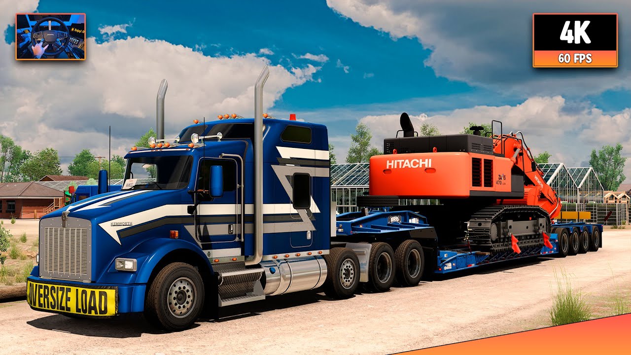 Kenworth T800 + CAT C12 | Butte - Missoula | ATS 1.57 4K Gameplay + Wheel Cam