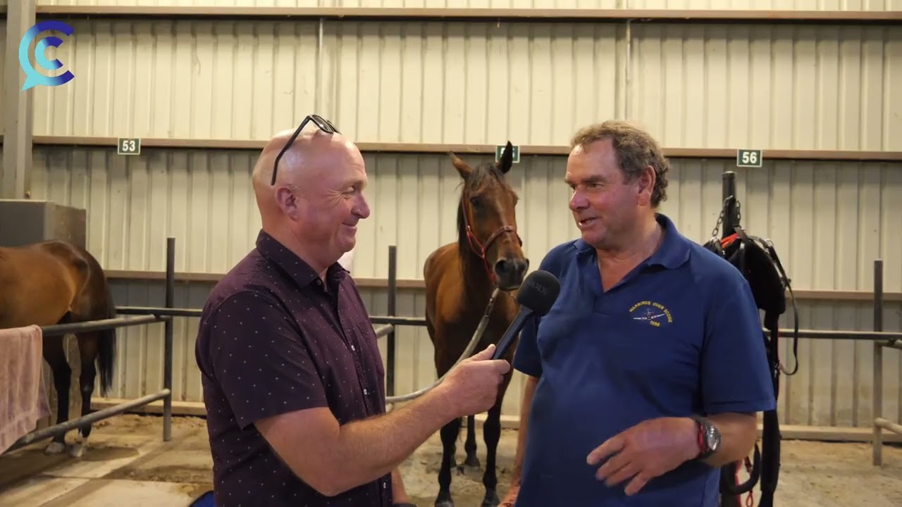 CC with Eddie Tappe after winning the 2026 Shepparton Trotters Cup