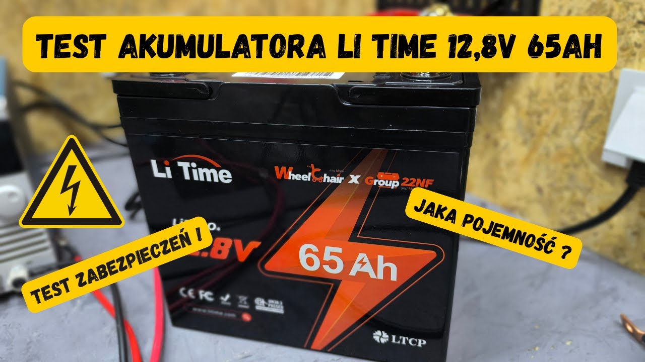 Test akumulatora LiTime 12,8V 65Ah