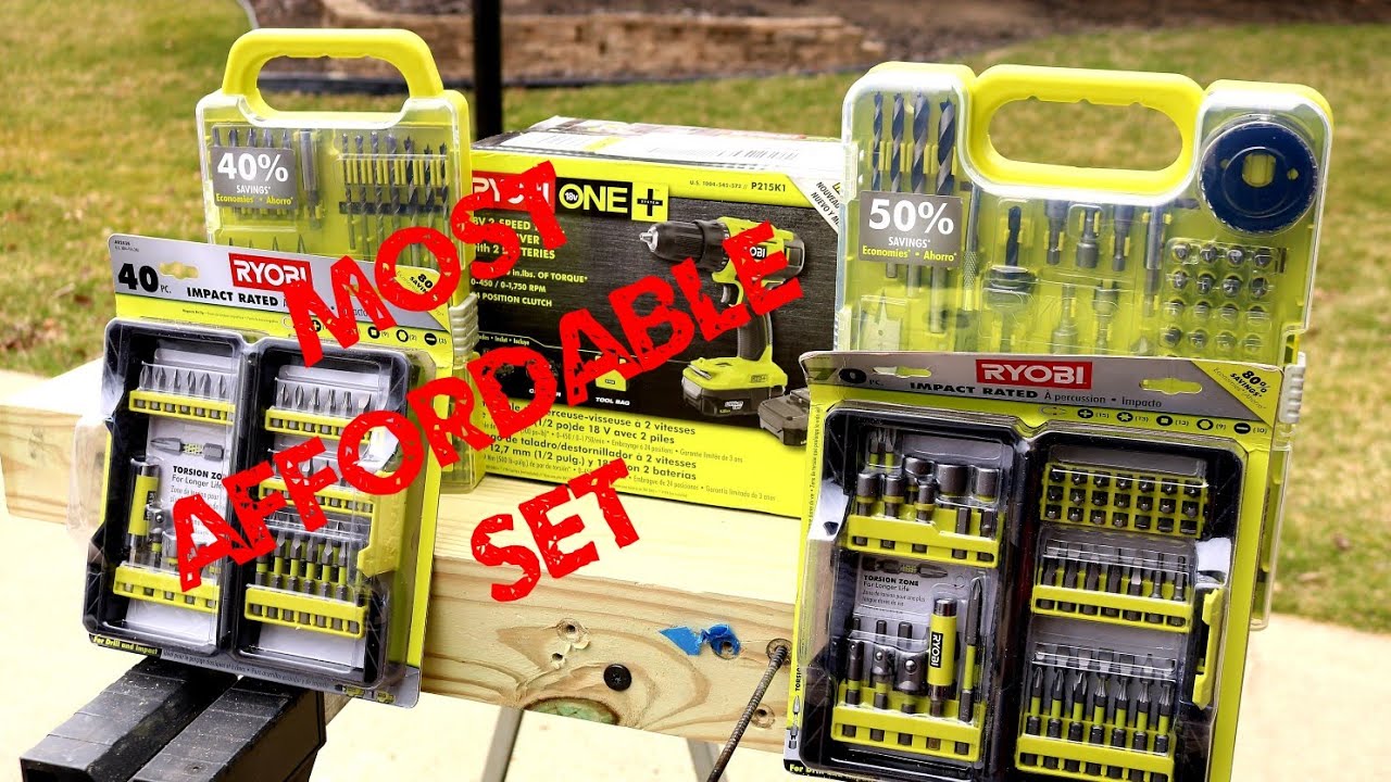 Ryobi cordless drill and Accessories Review - Best beginner's Cordless Drill and bits for the money