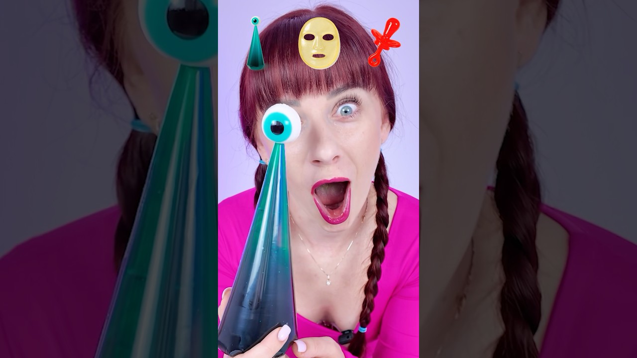 ASMR Blue Honey Eyeball, Jelly Mask, Red Pop Candy #asmr #mukbang