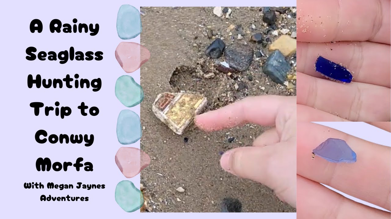 A Rainy Seaglass Hunting Trip at Conwy Morfa