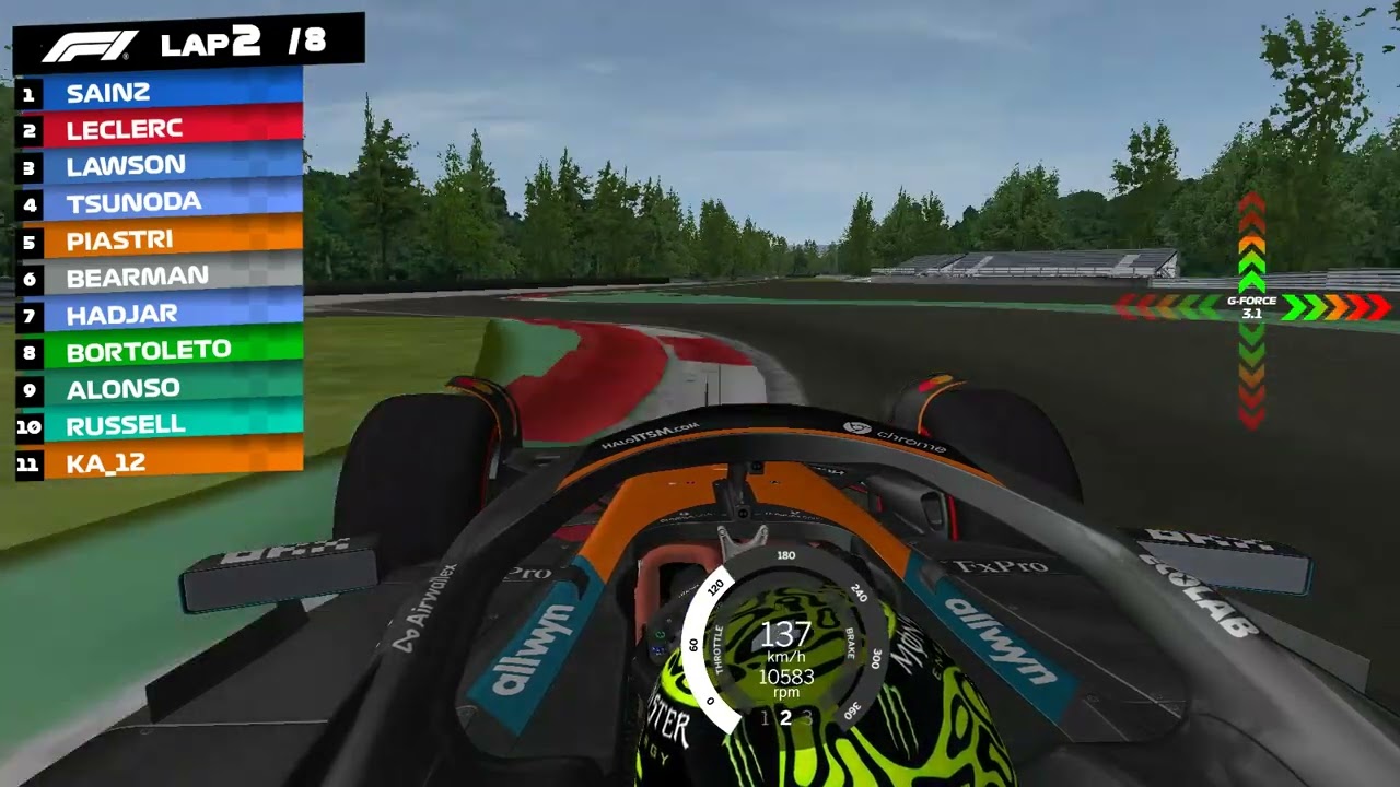 rFactor F1 2025 SPM 0.1 | F1 Kids TV HUD Race | Test Simhub Mod