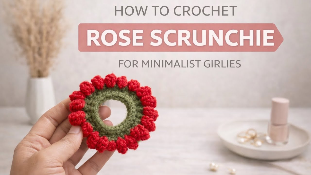 Rose Scrunchie Tutorial | Beginners Friendly | Step by Step Tutorial 