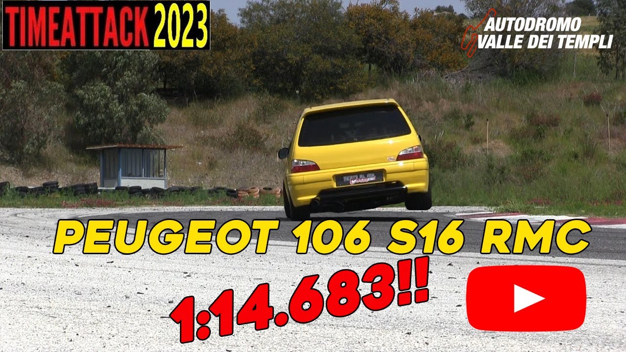 Time Attack Racalmuto 2023 / Peugeot 106 S16 RiMaCorse / 1:14.6 ONBOARD LAP