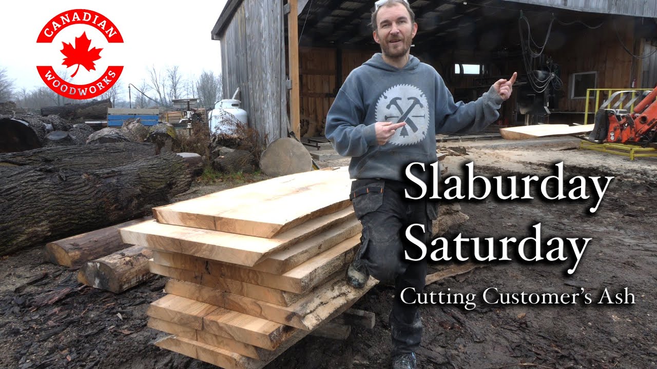 Slaburday Saturday - Saw Milling a Large Ash Log for Our Customer