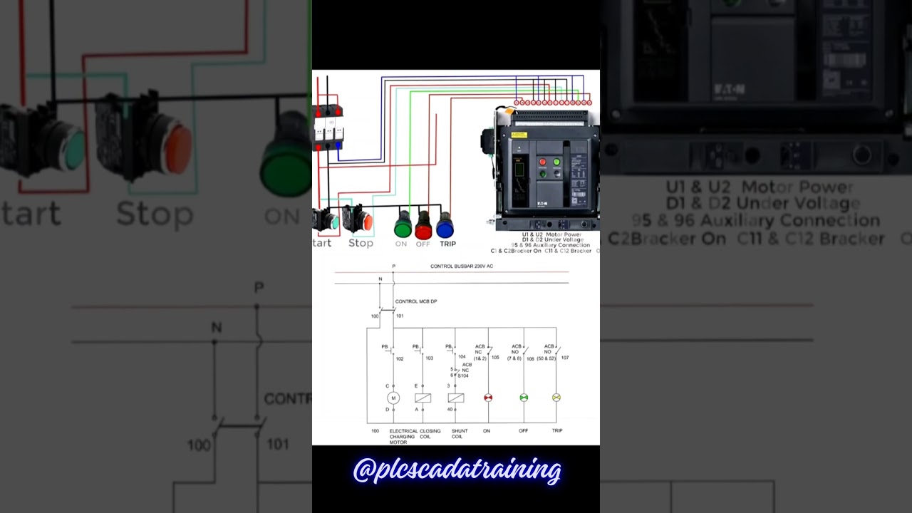 Air Circuit Breaker (ACB) Control Wiring and schematic #ACB #electrical #electrician