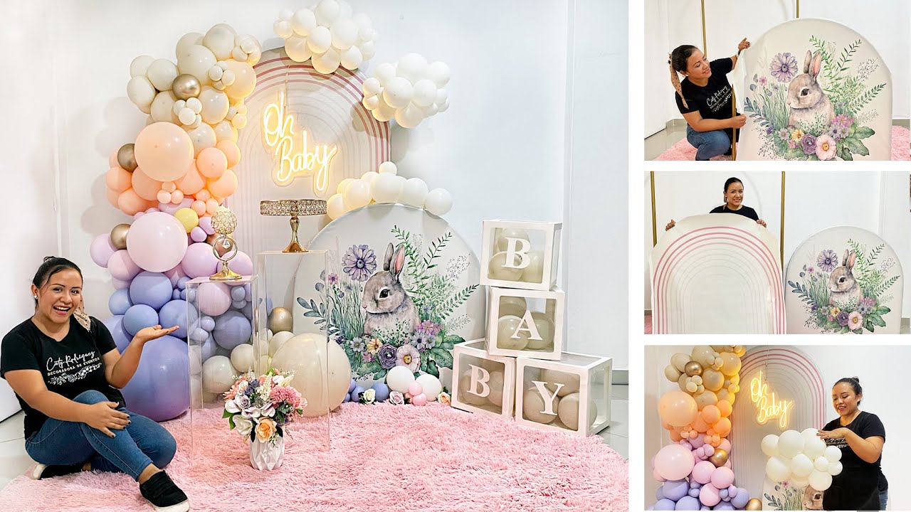 Como Hacer un Arco de Globos - Decoración Oh Baby 👶 Baby Shower👶