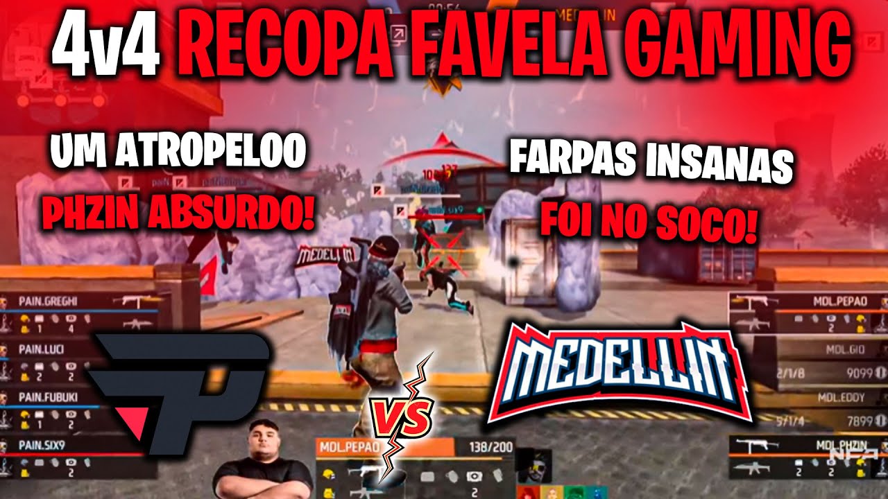 FAZ O P vs MEDELLIN - PHZIN SURREAL! UM ATROPELOOO FOI NO SOCO! 4X4 RECOPA FAVELA GAMING!
