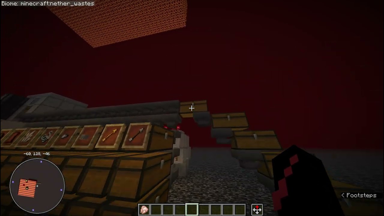 Minecraft gold farm sorting/bartering system showcase.
