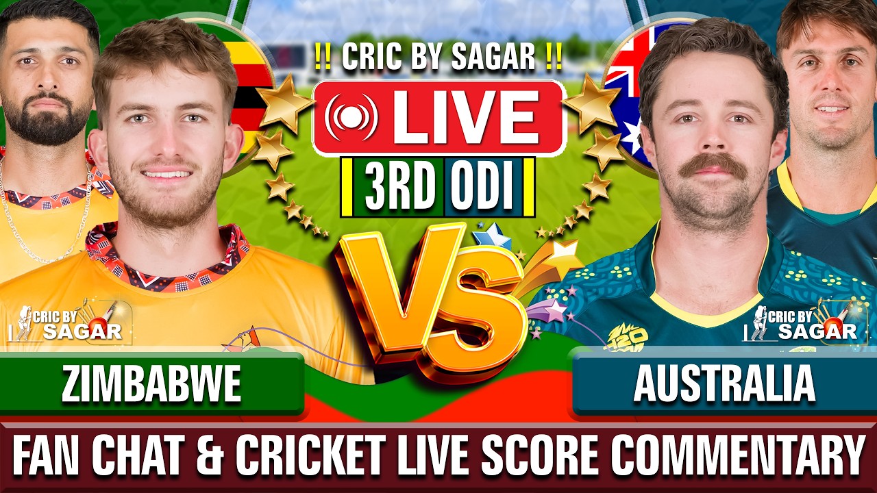 AUS vs ZIM 2nd ODI | Australia vs Zimbabwe | Cricket Live Score Commentary | 20 Sep 2026