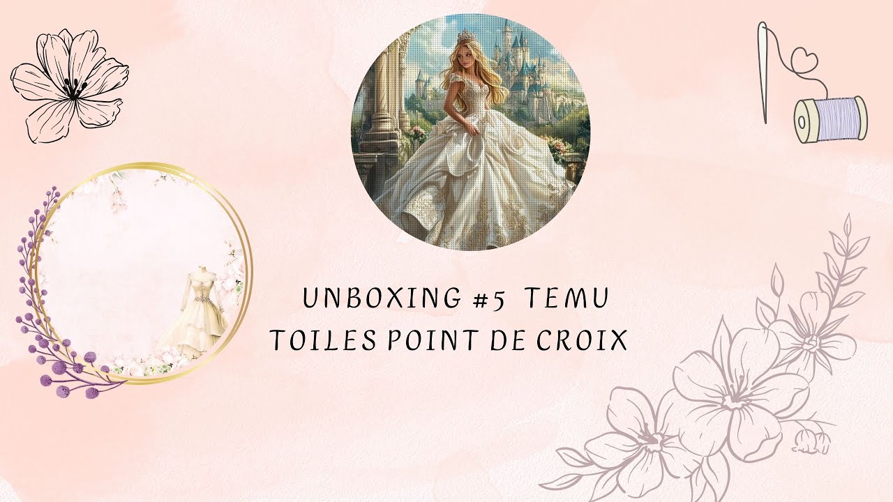 Unboxing #5 Temu Nouvelles toiles point de croix #crossstitch #pointdecroix #broderie