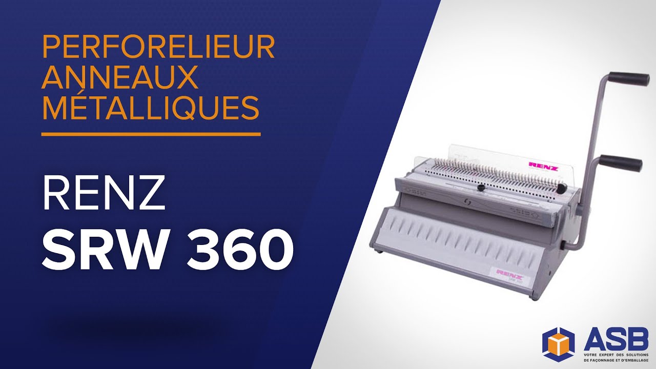 Perforelieur anneaux métalliques RENZ SRW 360 I ASB