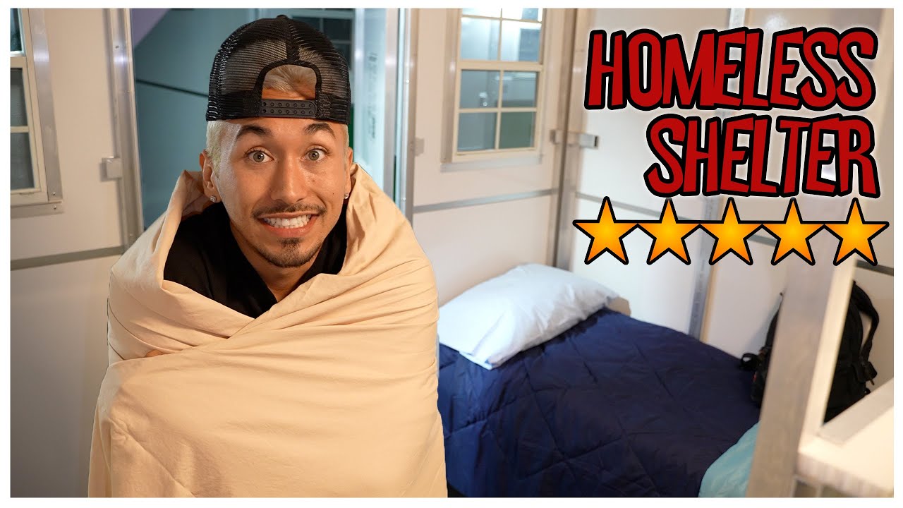 I Stay OVERNIGHT At a Homeless Shelter... (5 STAR)