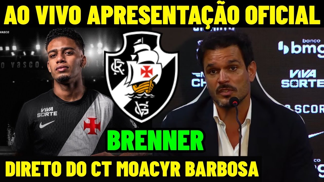 COLETIVA DE APRESENTAÇÃO DO BRENNER A AO VIVO - DIRETO DO CT - COLETIVA DO VASCO AO VIVO