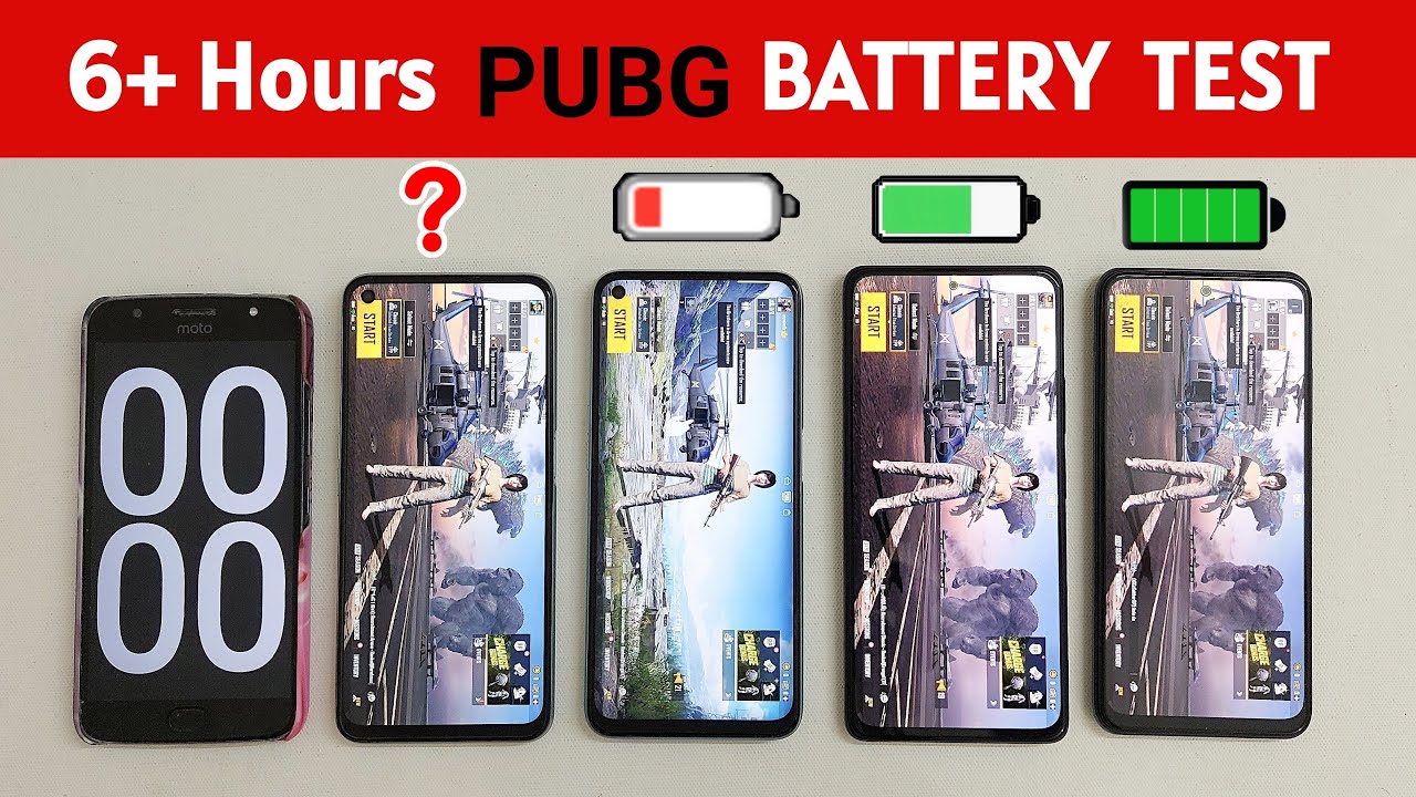 Realme 8 vs Narzo 20 Pro vs Redmi Note 10 vs POCO X3 PUBG Battery Drain Test
