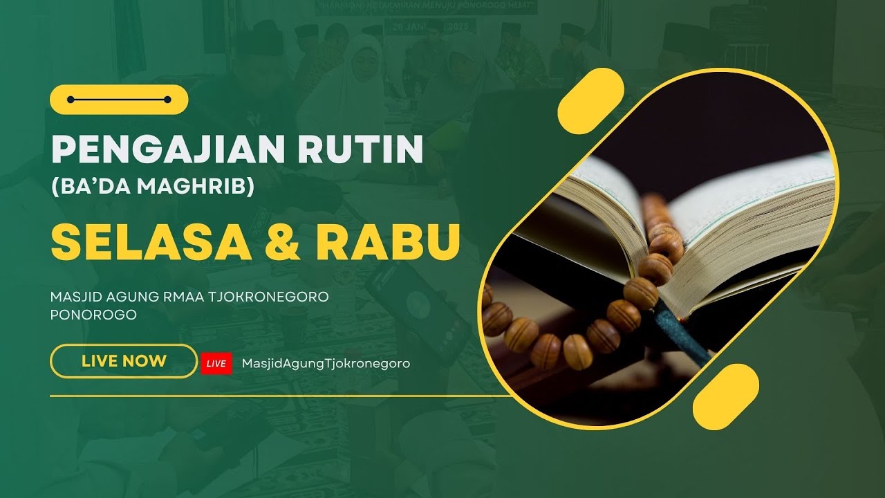 🔴LIVE Kajian Kitab Rutin Rabu (Ba'da Maghrib) K. H. MUQORROBIN AL-HAFIDZ, S.Pd., M.Pd |