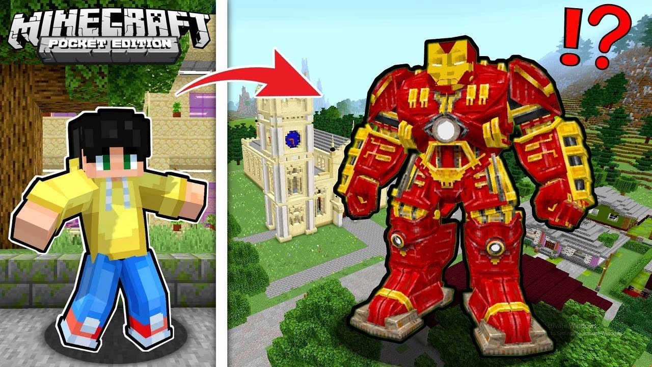 MEGA IRON MAN SINAGIP ang BAGONG SECRET CITY sa Minecraft PE