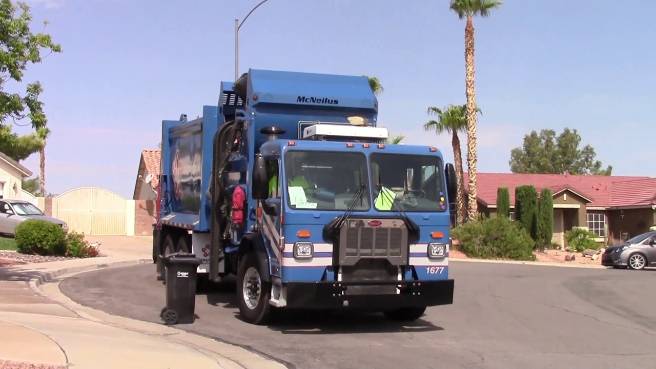 Republic Services - Lid Flipping Peterbilt 520 McNeilus ZR in Henderson! (1677)