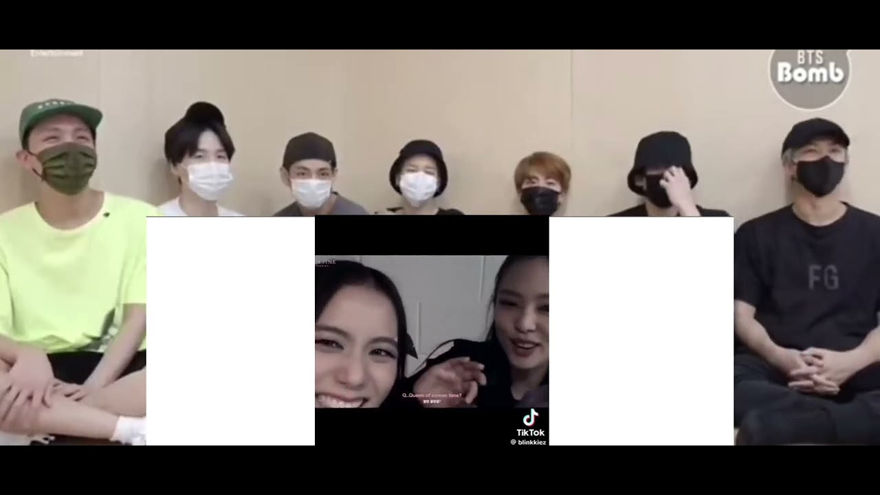 Bts reaction to Blackpink moments I found on Tiktok (fake reaction)