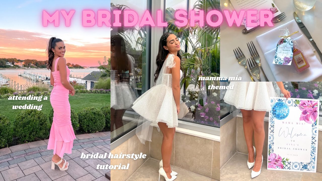 MY BRIDAL SHOWER WEEKEND: bridal hairstyle tutorial, grwm for a wedding, flight anxiety