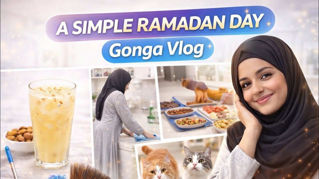 Simple Ramadan Vlog 🌙 | Badam Sharbat, Kitchen Cleaning, Cats & Iftar