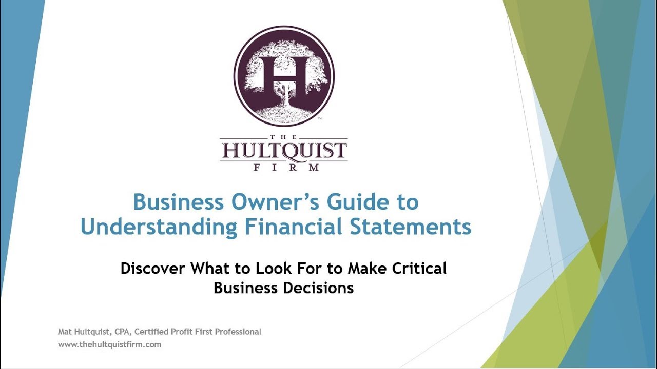 Business Owners Guide to Understanding Financial Statements