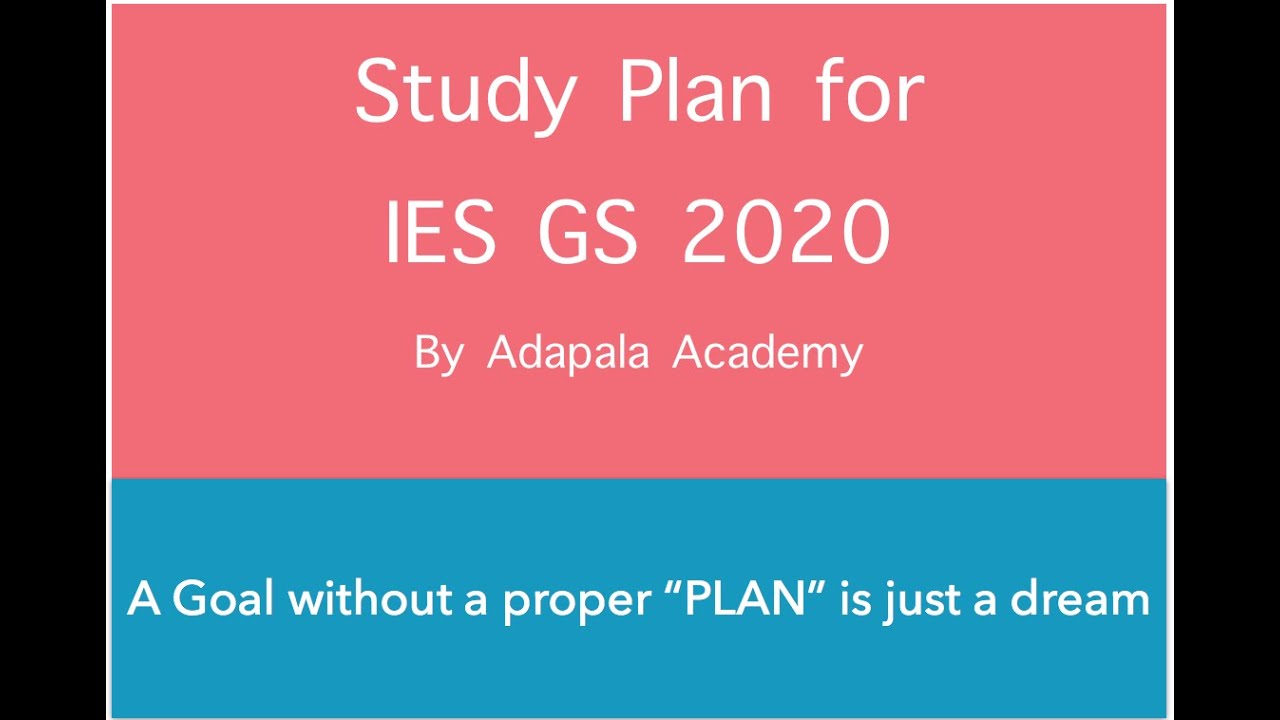 ESE GS Paper 1 Study Plan with Test series for 2020