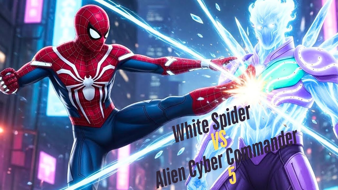 White Spider vs Aura Specter & Titan action Ultra Cinematic Action 