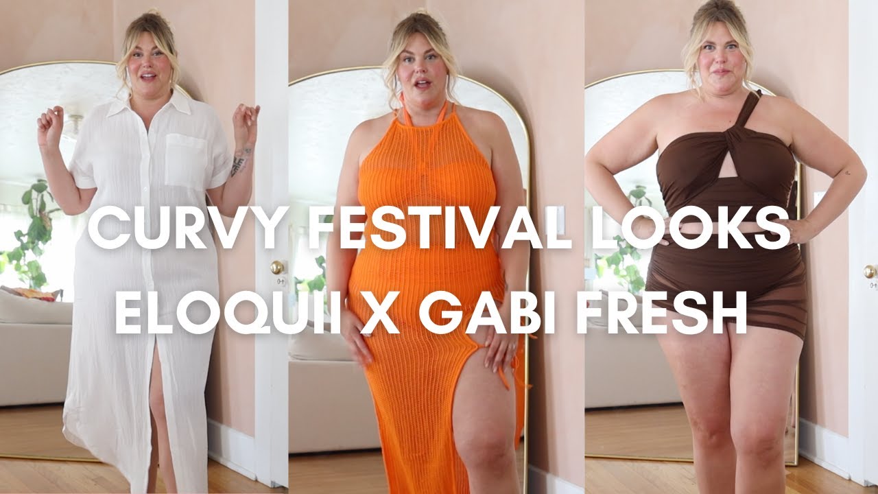 CURVY FESTIVAL LOOKS ELOQUII | GABI FRESH SWIM TRY ON HAUL | SIZE 16 | UK 20
