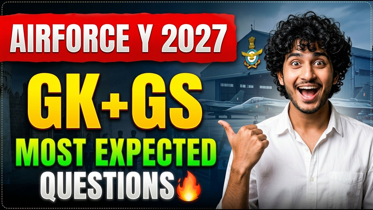 Don't Miss These!🔥 Airforce Y 2027 GK+GS Expected Questions