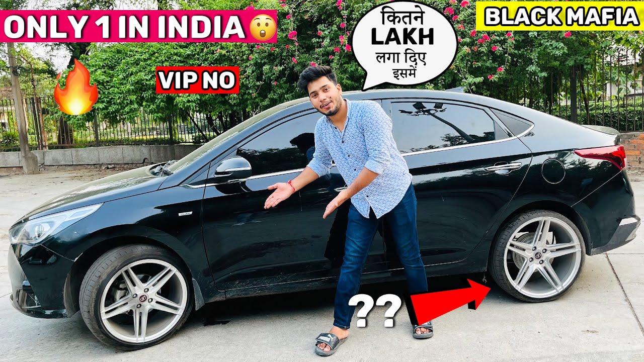 Verna को बना दिया Beast 😱🔥3.5 Lakh की Modification Alloy Wheels in Black Verna