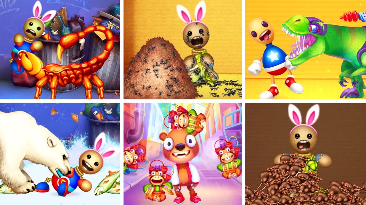 Kick the Buddy Forever vs Buddyman Kick 2 vs Despicable Bear | All Animlas Update