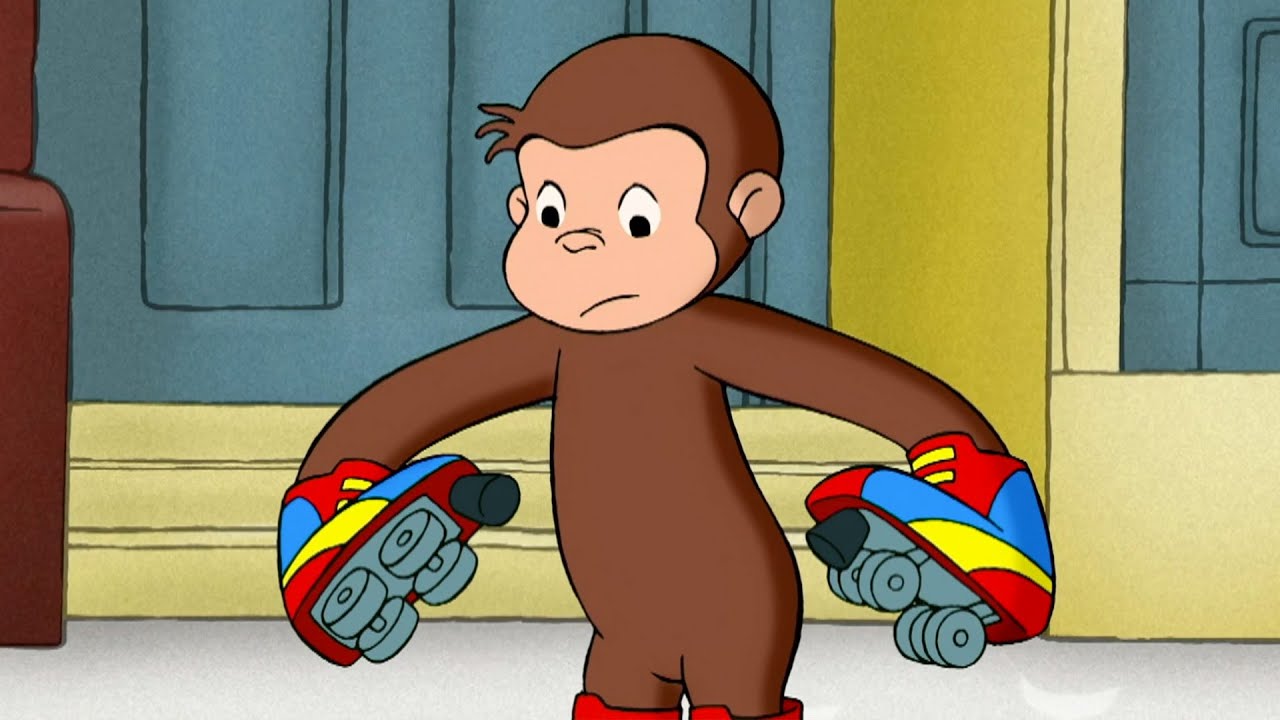 George impara a pattinare su rotelle 🐵 Curioso Come George 🐵 Cartoni per Bambini