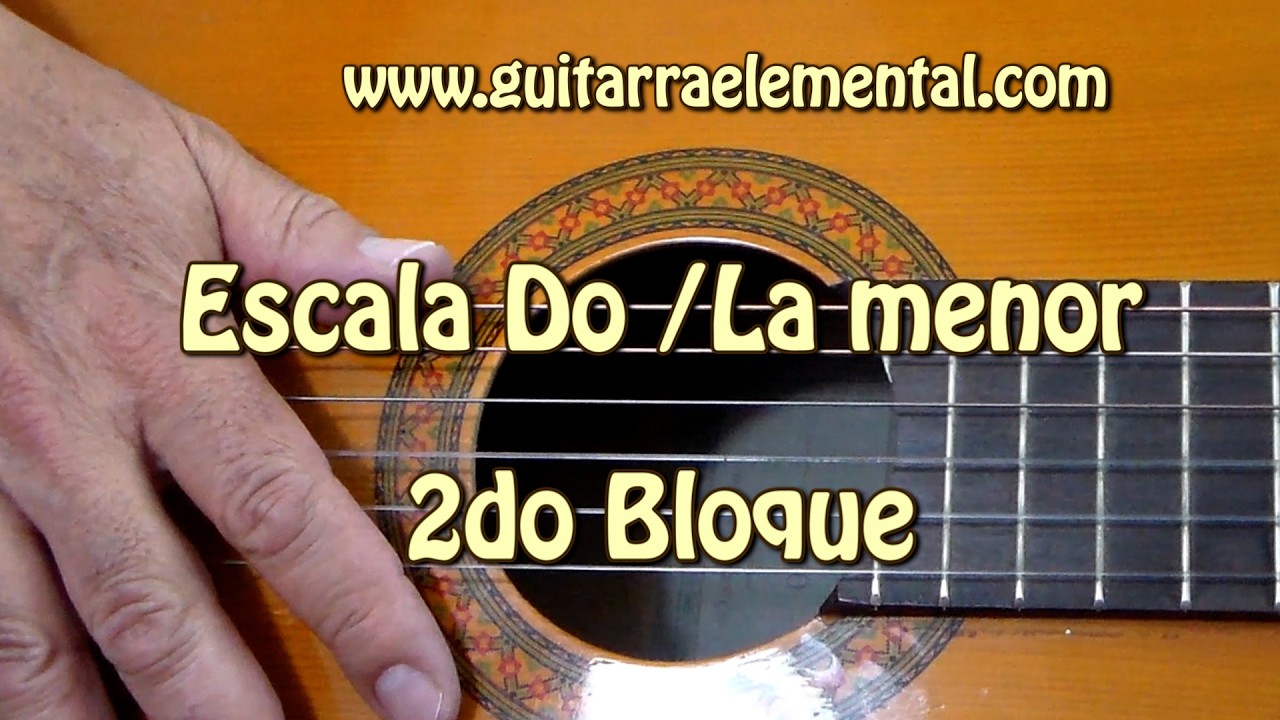COMO TOCAR LA ESCALA DE DO / LA MENOR (SEGUNDO BLOQUE) - GUITARRA ELEMENTAL