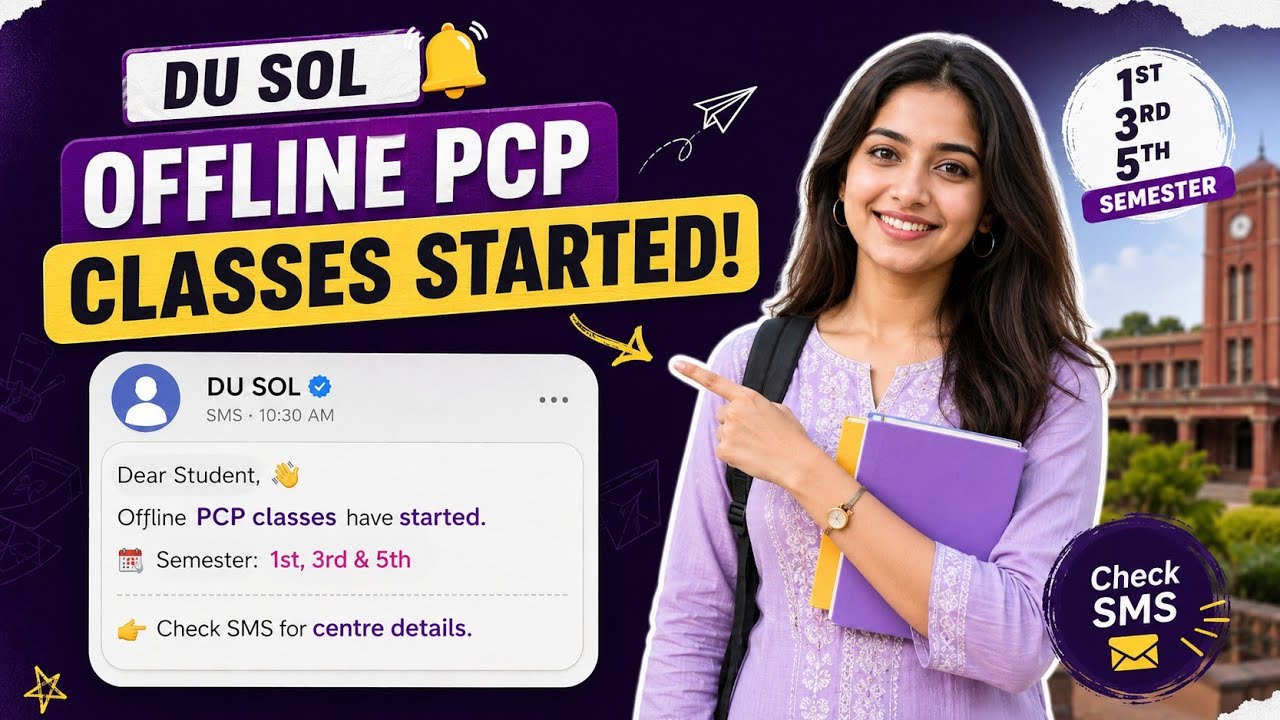 SOL Classes Started 2026 | 1st, 3rd & 5th Semester | DU SOL Offline Classes