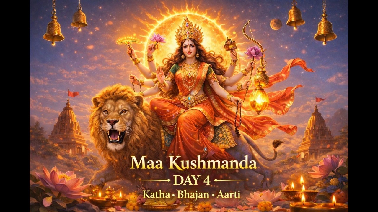 Navratri Day 4 Maa Kushmanda Katha | Bhajan & Aarti | माँ कूष्मांडा की कथा, भजन और आरती