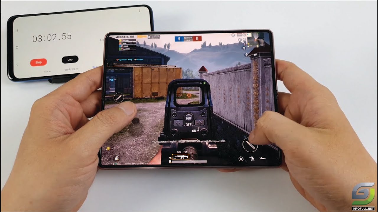 Samsung Galaxy Z Fold 2 test game PUBG Mobile Max Setting