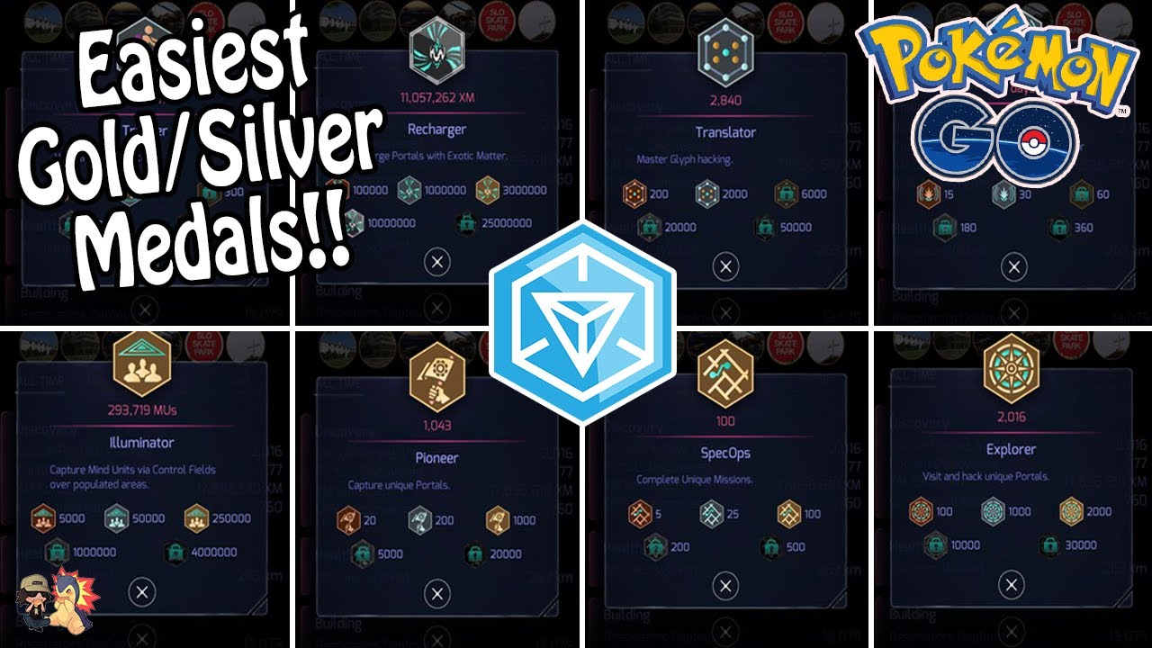 Top 10 EASIEST Gold/Silver Medals For Leveling Up In Ingress! (8+) | How To Level Up FAST! (Pt. 2.5)
