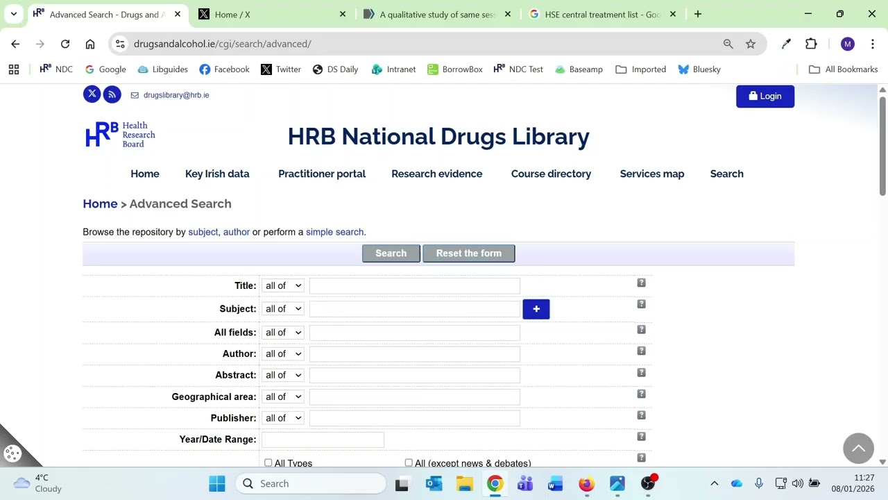 HRB National Drugs Library - 2026 Video Guide 4: Advanced search