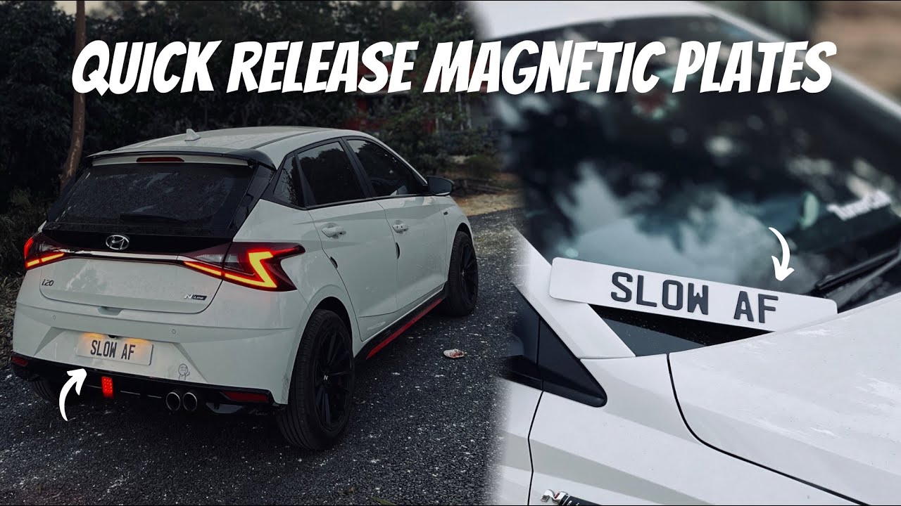Quick Release Magnetic Number Plates on my I20 Nline | PS MotoTube