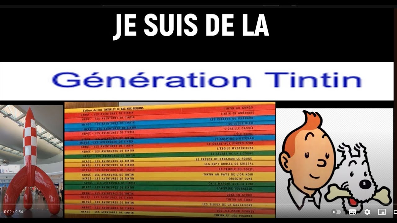 MA GÉNÉRATION TINTIN ET MILOU   PAR MATHIEU