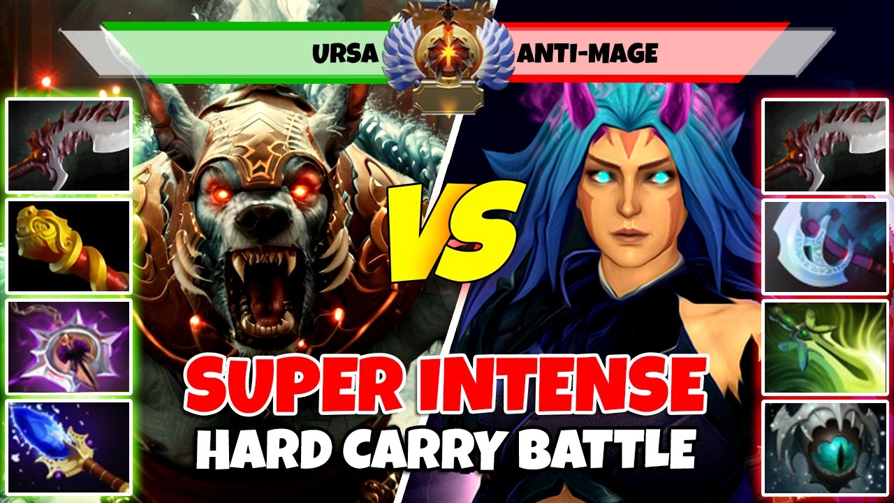 URSA (Кэрри) против ANTI-MAGE (Кэрри) - Эпическая битва игроков Dota 2 в ранге Immortal - Z Dota 2
